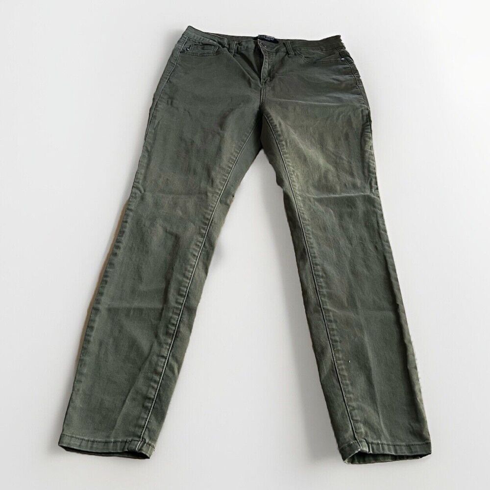 Judy Blue High Rise Straight Leg Jeans in Olive Green